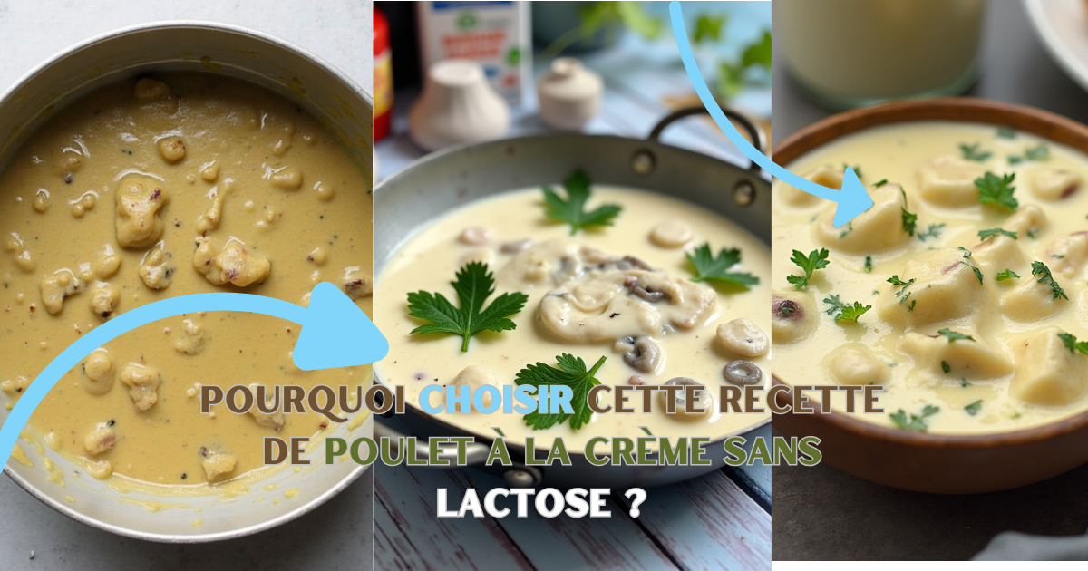 Poulet à la crème de soja sans lactose facile