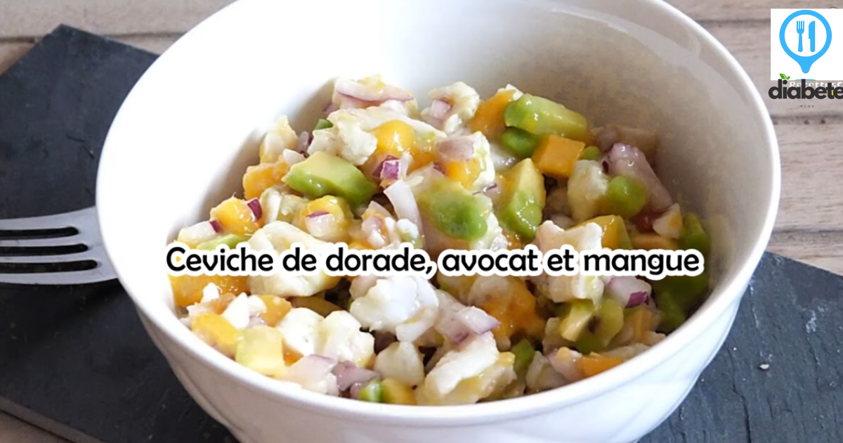 Ceviche de dorade, avocat et mangue