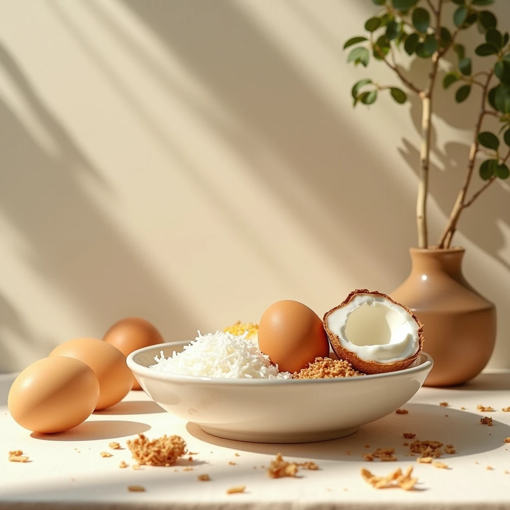 Ingrédients Gâteaux à la Noix de Coco Réussis