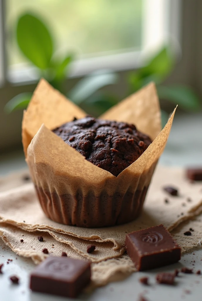 recettes gateaux ig bas au chocolat avec bananes et yaourt grec en arrière-plan