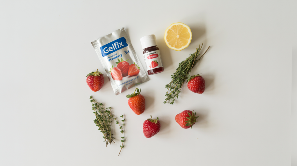  Ingrédients recette confiture allégée diabétique - fraises Gelfix 3:1 édulcorant