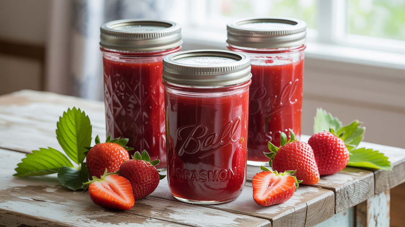 Recette confiture allégée pour diabétique aux fraises - pots de confiture maison sans sucre ajouté