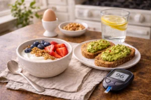 Repas simple favorisant un équilibre glycémique durable