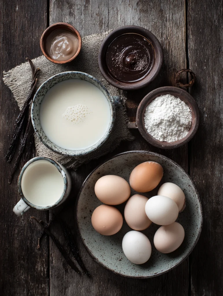 ingrédients flan IG bas