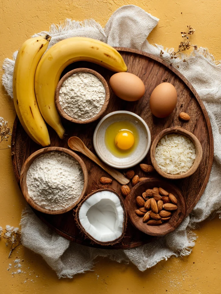 ingrédients cake banane IG bas